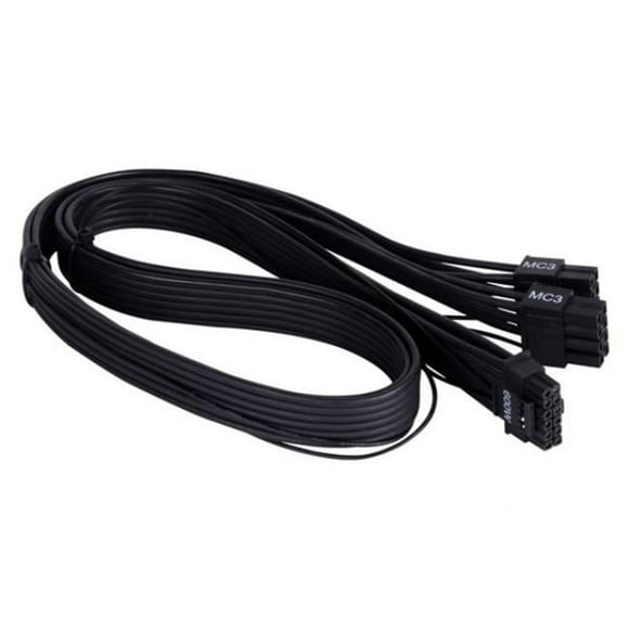 SilverStone Technology PP14-EPS75 Câble PCIe Gen5 750 mm 2 x EPS 8 Broches PSU à 12-4 Broches GPU 12VHPWR, Noir