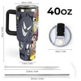 thumbnail image 3 of The Cuphead Show 40 Oz Tumbler With Handle And Straw, Stainless Steel Vacuum Travel Mug, Double Wall Vacuum Insulated Tumbler With Lid, Water Bottle for Gifts Party Office Coffee, 3 of 8