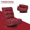 thumbnail image 2 of Spaco 5-Position Folding Floor Gaming Chair-Dark Red, Gaming Chair 360 Degree Multipurpose Floor Chair Rocker for TV, Readin, 2 of 6