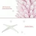 thumbnail image 6 of HOMCOM 6' Snow Flocked Artificial Christmas Tree Slim with Stand, Pink, 6 of 9
