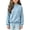 Light Blue, variant on WDWYY Girls Waffle Knit Mock Neck Sweatshirt Pullover Fall Winter Raglan Long Sleeve Loose Fit Casual Top Light Blue 9-10Y