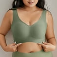 thumbnail image 5 of Viikei Everyday Use Women's Bra with Seamless Design,Women's Bra with Gathered Large Chest Small Sagging Comfortable and No Steel Ring Underwear Green L, 5 of 8