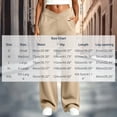 thumbnail image 3 of Ovbmpzd Beige Pants Yoga Wide-Leg High Wasited Active Loose Leggings Tummy Control Casual Leggings With Pockets,S, 3 of 6