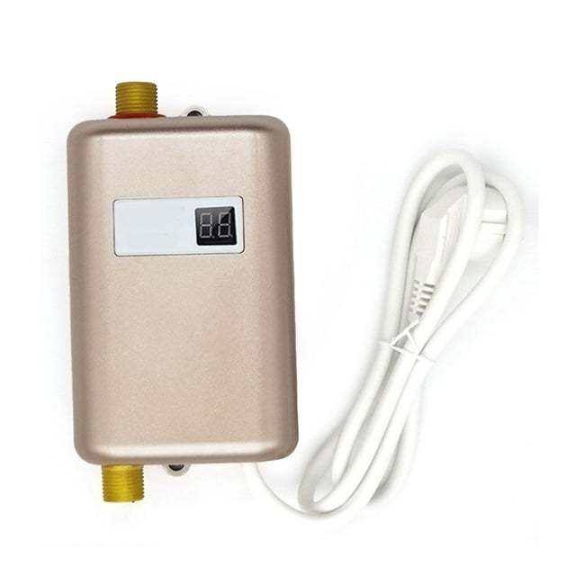 Calentador De Agua Eléctrico Sin Tanque, Calentador De Agua Compacto De 3000W Debajo Del Fregadero Con Pantalla Digital Para , Ducha, Cocina