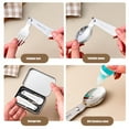 thumbnail image 4 of Folding Travel Camping Cutlery Set Portable Utensil Light Weight Metal Fork Spoon Outdoor Flatware Dishwasher Safe, 4 of 18