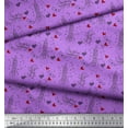 thumbnail image 3 of Soimoi Purple polyester Crepe Fabric Rocket & You Are My Everything Text Printed Fabric 1 Yard 42 Inch Wide, 3 of 3