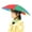 B, variant on Kids' Fish Design Umbrella Hat, Foldable & Waterproof, 20.47 inch Diameter, Adjustable Strap