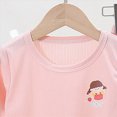 thumbnail image 4 of KPOPLK Toddler Little Girls Pajamas Long Sleeve Shirt and Pants Sleepwear Winter Kids Pjs Set Nightgown 1-14 Years Size 9-10 Years,Pink, 4 of 4