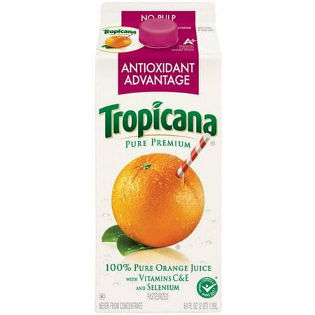 Tropicana Antioxidant Advantage, 100% Orange Juice, 64 oz