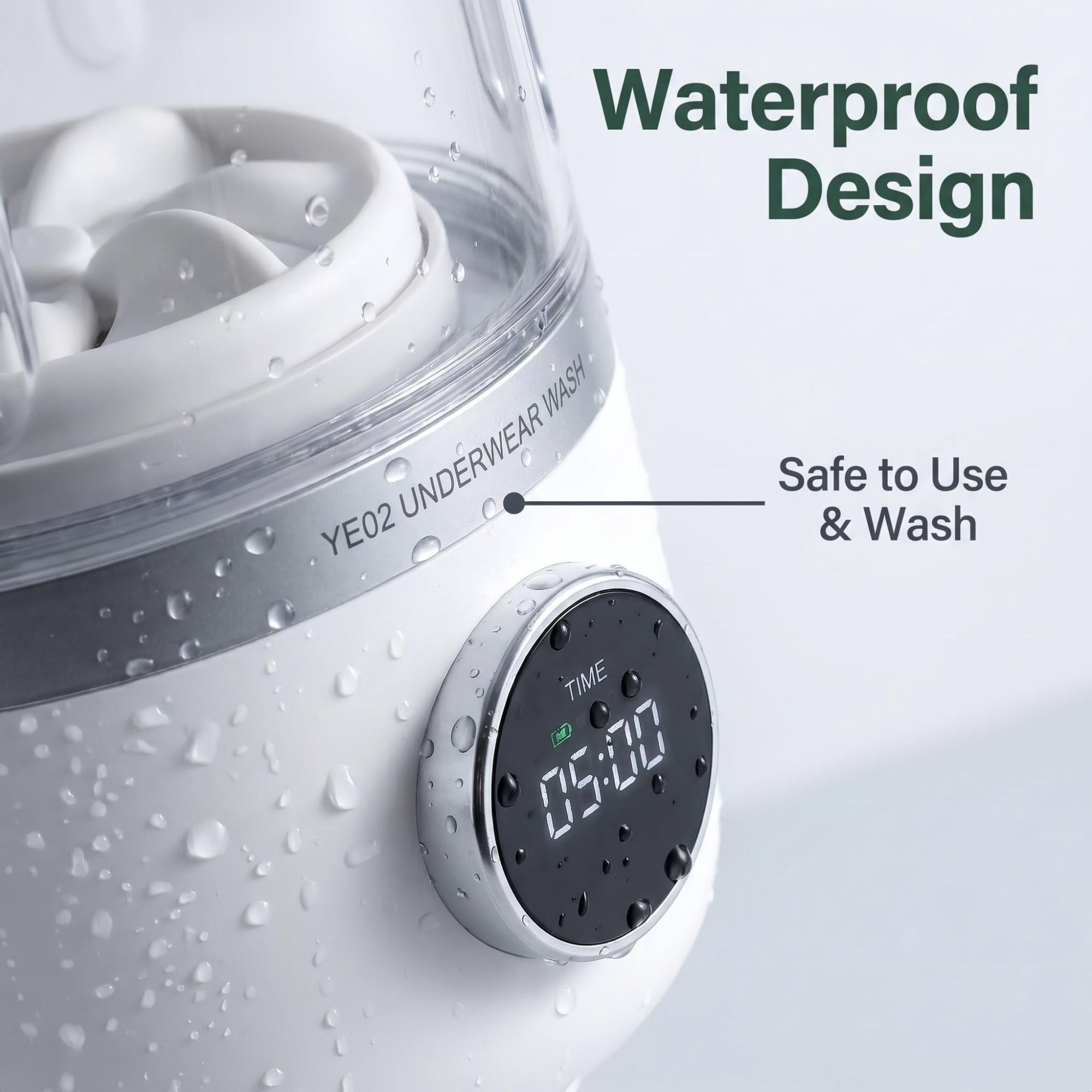 Mini Portable Washing Machine,4,000mAh Rechargeable Cordless Underwear Washer for Bras/Underwear/Socks, Perfect for Home, Apartment, Camping, and Travel Gifts for Mom Women