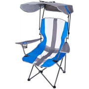 Kelsyus Original Foldable Canopy Chair for Camping, Tailgates, and Outdoor Events, Grey/Blue