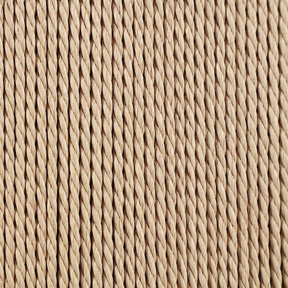 Meridian Furniture Bohemia Beige Woven Seagrass Cord And Solid Wood Dining Chair, Set of 2