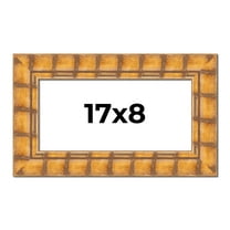 17x8 Frame Beige Real Wood Picture Frame Width 3 inches | Interior Frame Depth 0.5 inches | Natural
