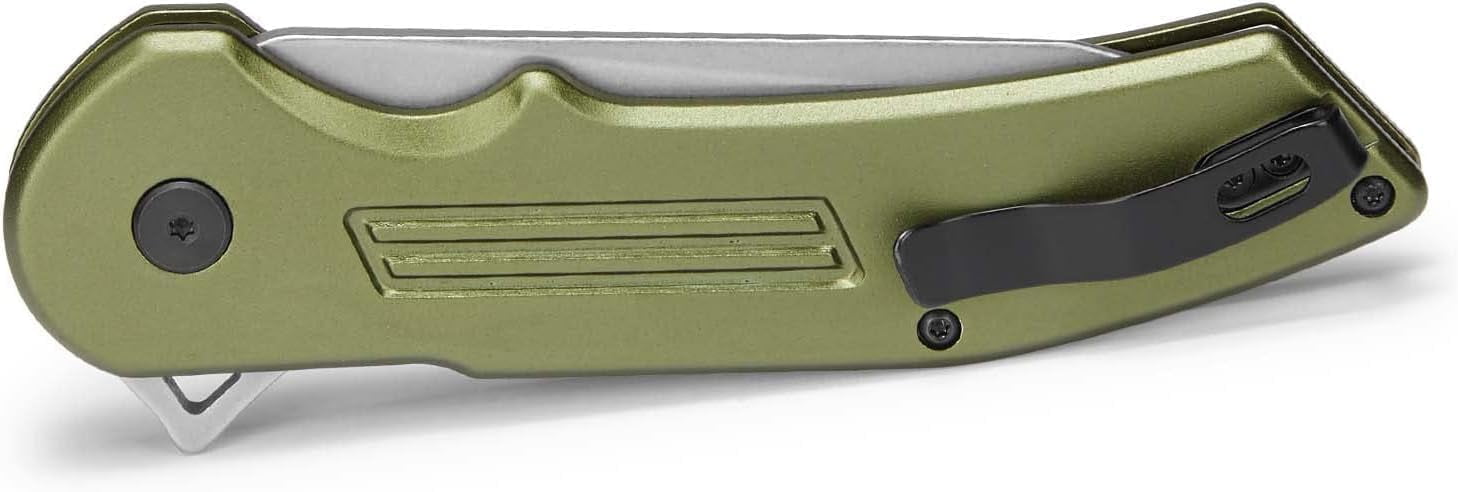 Buck Knives 262 Hexam Assist Folding EDC Knife, 3.35” Pocket Knife Blade, O.D. Green, 5.26 oz