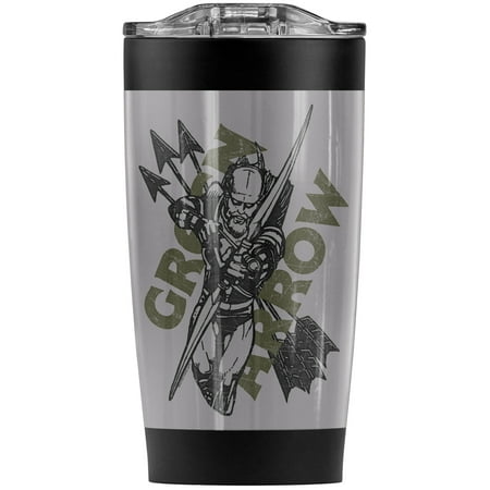 

Justice League Green Arrow Archers Arrows Stainless Steel Tumbler 20 oz Coffee Travel Mug/Cup Vacuum Insulated & Double Wall with Leakproof Sliding Lid | Great for Hot Drinks and Cold Beverages
