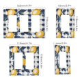 thumbnail image 2 of Yayeee Rocker Switch Wall Plate 3-Gang 6.5"x4.6" Home Decorative Outlet Cover, Beige Plaid Lemon, 2 of 6