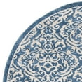 thumbnail image 6 of SAFAVIEH Brentwood Dilara Damask Area Rug, 5' x 5' Round, Navy/Cream, 6 of 8