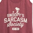 thumbnail image 3 of Peanuts - Snoopy Sarcasm Society - Women's Racerback Tank Top, 3 of 6
