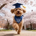 thumbnail image 5 of 2026 Pet Graduation Outfit Set,Graduation Cap and Triangles Bandana,Photography Props Dogs Cats Grade Outfits for Pets Party Dress Costume,Blue, 5 of 7