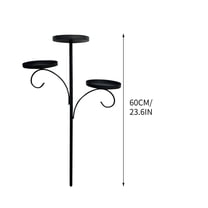 Loyerfyivos Triple Tree Topper | Candle Holder Tree Topper | Tree Topper Base Holder | Unique Christmas Tree Topper for Candles | Black Candelabra Tree Topper Stand with 3 Levels to Display Candles