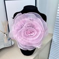 thumbnail image 2 of 10inch Extra Large Flower Brooch Pin for Women Fashion Dainty Organza Satin Fabric Big Camellia Brooches Lapel Pins Wedding Dance Party Dress Accessories Exaggerated Jewelry Gift, 2 of 10