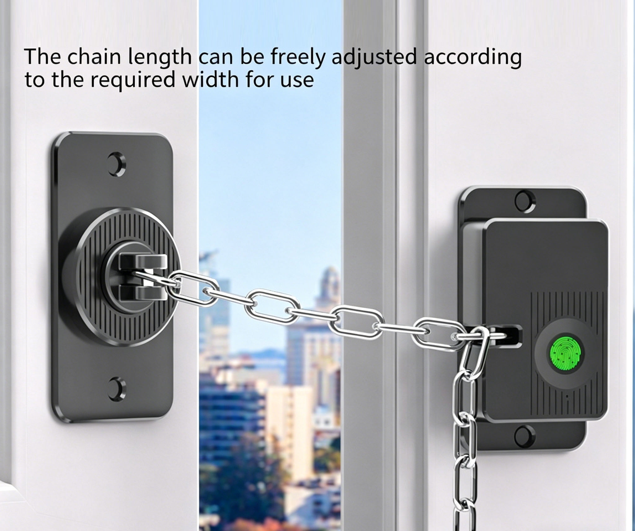 Rechargeable Fingerprint Safety Lock Adjustable Childproof Lock for Door Window Cabinet