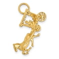 thumbnail image 1 of FB Jewels 14K Yellow Gold Solid Polished 3-Dimensional Horse & Carriage Charm, 1 of 4