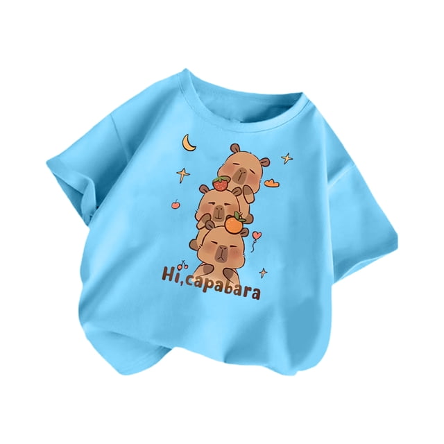 Vêtements pour Filles T-Shirts Imprimés à Manches Courtes pour Filles Col Ras du Cou Jolis Hauts d'Été pour Adolescentes T-Shirts pour Filles 8-10 Ans