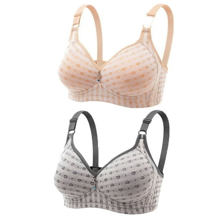 LAST CLANCE SALE! Wireless Bra Love Pattern  2 Packs  Full Coverage  Wirefree Plus-Size Bra (Sizes from 36/80BC to 44/100BC)