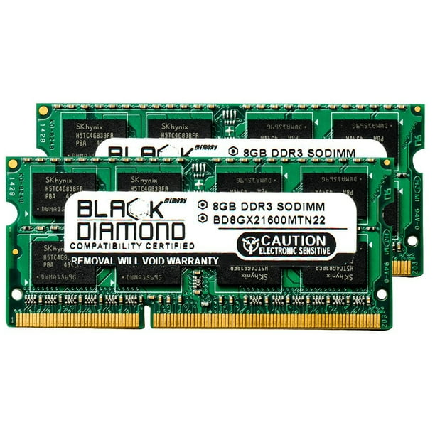 2X8GB Memory RAM Apple MacBook MD103LL/A (15" Quad-core Intel Core i7 2.3GHz) 204pin 1600MHz PC3-12800 SO-DIMM Black Diamond Memory Module Upgrade - Walmart.com