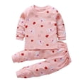 thumbnail image 2 of Cowsor Cute Kids Clothes Long Sleeve Print Sweatshirt Top and Pants Set Toddler Loungewear, 2 of 5