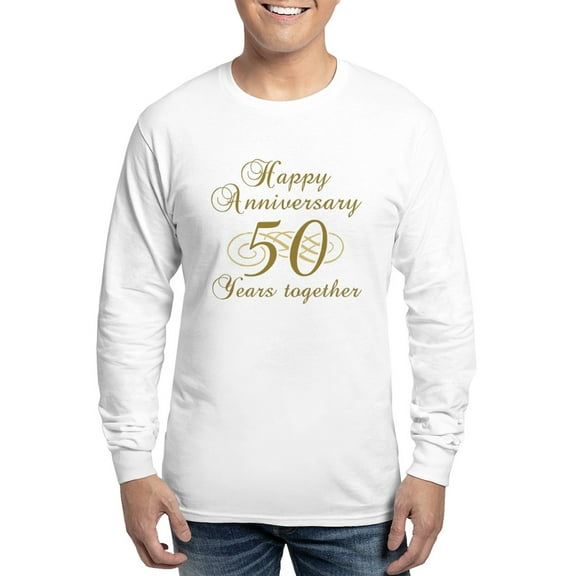 CafePress - Stylish 50Th Anniversary Long Sleeve T Shirt - Unisex Cotton Long Sleeve T-Shirt