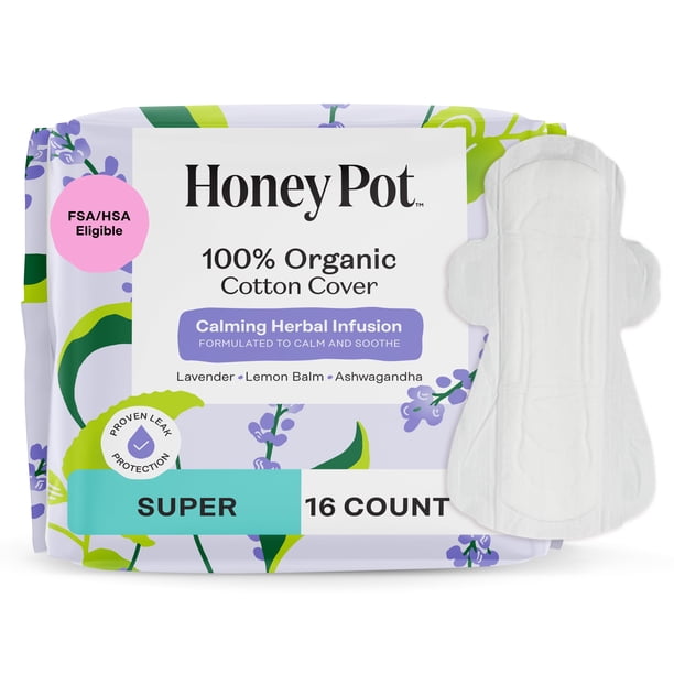 Toallas sanitarias The Honey Pot Calming Herbal 16 unidades