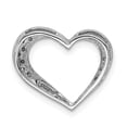 thumbnail image 3 of Belle Amore Sterling Silver Rhodium Diamond Heart Chain Slide, 3 of 6