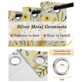 thumbnail image 5 of Abstract Botanical Black Out Curtains 72 Inch Long, Light Blocking Drapes with Black Liner, Vintage Yellow Green Flower Leaf Plant Thermal Blackout Curtains for Bedroom Living Room 52"x72" 2 Panels, 5 of 8