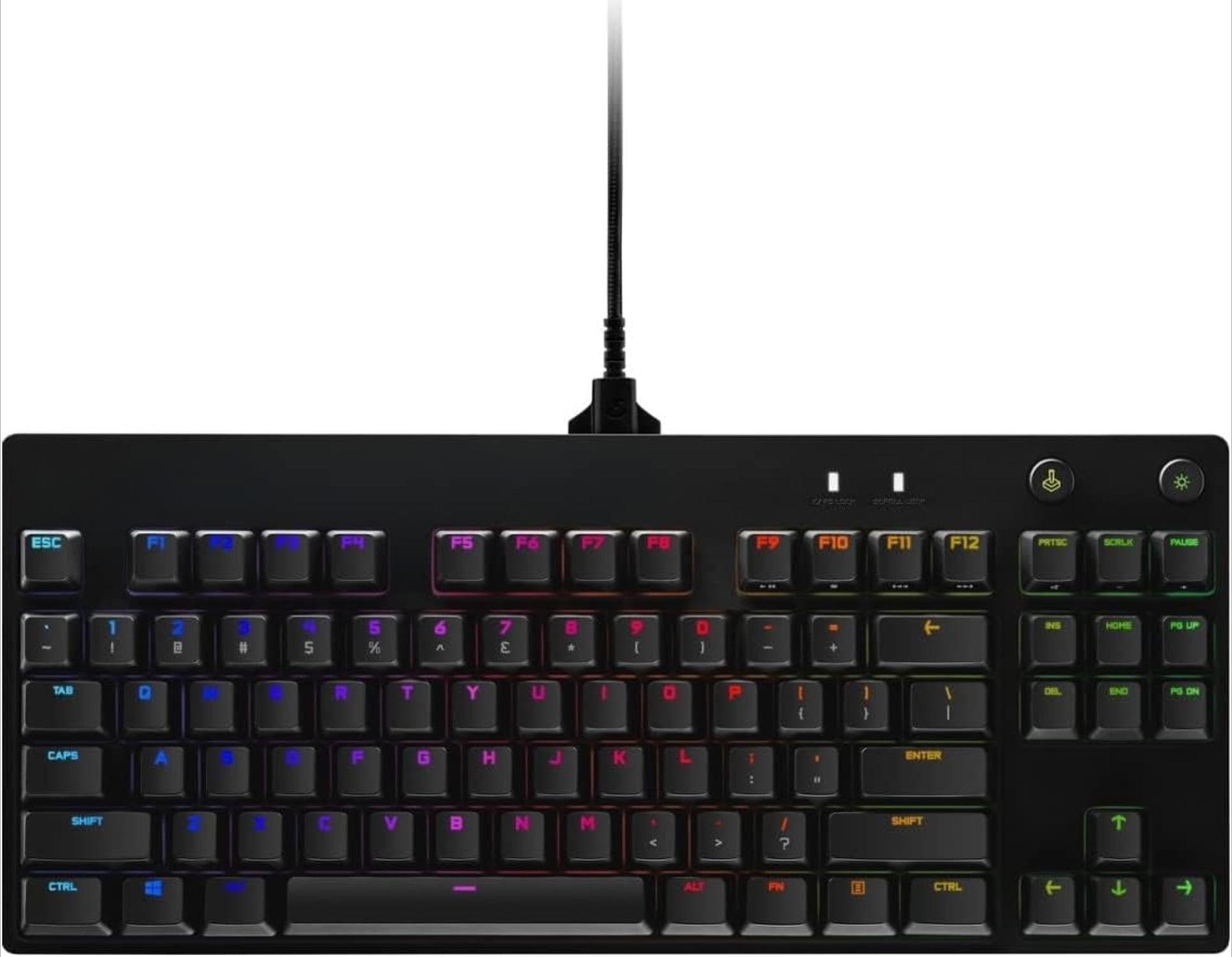Logitech G512 Carbon Mechanical Gaming Keyboard (Renewed) - GX Brown Tactile Switches, RGB Lighting, USB Passthrough
