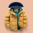 thumbnail image 2 of dmqupv 6 Boys Jacket Toddler Kids Baby Boys Girls Winter Warm Long Sleeve Jacket Outerwear Coats Removable Hooded Outerwear Yellow 4-5 Years, 2 of 4