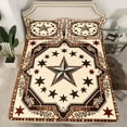 thumbnail image 2 of Manfei Texas Stars Sheet Set Twin, Tribal Western Bed Sheets Set Twin Size, Hippie Bohomian Style Twin Sheet Sets, Super Cozy Room Decor, 3 Pieces, 2 of 7