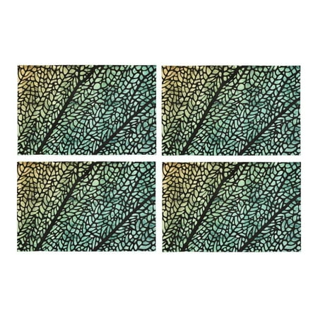 

MKHERT Close Up of Dragonfly Wing in A Shimmery Iridescent Rainbow Effect Placemats Table Mats for Dining Room Kitchen Table Decoration 12x18 inch Set of 4