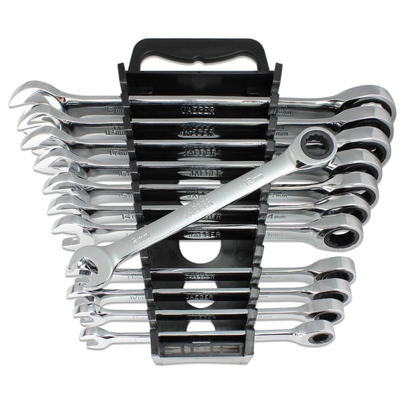 Juego de llaves de trinquete Jaeger TightSpot, 12 piezas, mm/métricas