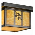 thumbnail image 3 of Meyda Tiffany 52808 Hyde Park Sprig 14" Wide Flush Mount Square Ceiling Fixture - Brown, 3 of 7