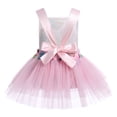 thumbnail image 3 of IBTOM CASTLE Toddler Baby Girls 1st Birthday Outfit Tulle Romper Princess Tutu Dress with Headband Cake Smash Photo Shoot Clothes Set 6-12 Months Pink Dount, 3 of 8