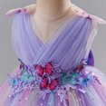 thumbnail image 3 of IDOPIP Toddler Baby Girls Shiny Butterfly Tutu Dress 3D Butterfly Princess Birthday Party Pageant Flower Girl Wedding V-Backless Dresses Photography Wedding Cake Crush 2-3 Years, 3 of 8