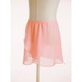 thumbnail image 4 of TTAO Kids Girls Ballet Tutu Skirt Wrap Over Scarf Chiffon Skirt Lyrical Skating Gymnastics Dancewear Pink 10-14, 4 of 7