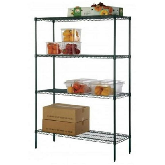 Focus Foodservice FF1460G 14 in. x 60 in. green epoxy wire shelf