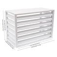 thumbnail image 6 of Aluminum Alloy Air Conditioner Fence Screen for Outdoor with Top Storage Shelf 39*20*28" White, 6 of 11