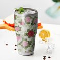 thumbnail image 4 of 30oz Pioneer Flower Floral Print Pattern Tumbler, Double Wall Vacuum Insulated Cup, BPA-Free Leak Proof Lid & Reusable Straws, Hot 12h, Cold 34h, 4 of 6