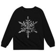 thumbnail image 4 of XAOFW Kids Sweatshirt Girls Everyday Playful Snowflake Print Apparel Youth Outerwear Long Sleeve O-Neck Breathable Fashion Party Night Pullover, 4 of 4