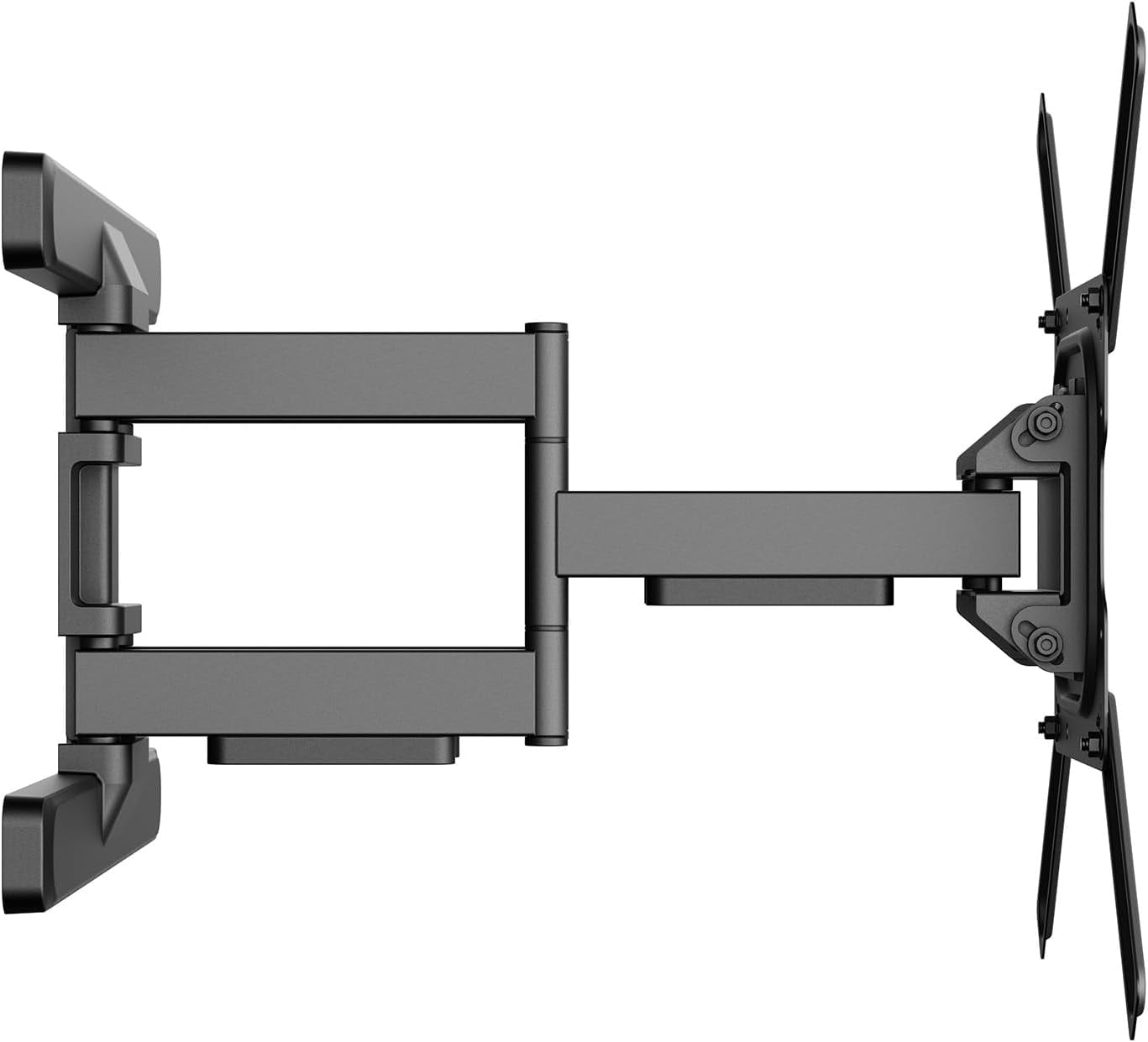 COMPAQ Full-Motion TV Wall Mount - Universal Wall Mount TV Bracket for 32-75 Inch Flat or Curved TVs up to 99lbs - With Cover and Wire Management - Stylish, Slim, Strength Tested
