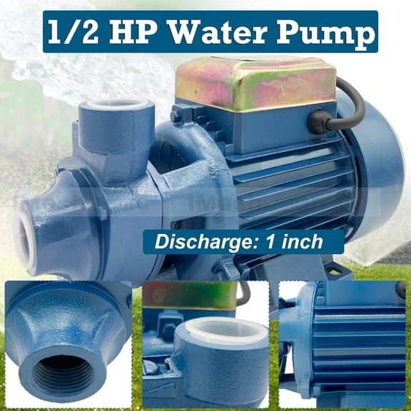 iMeshbean 1/2Hp Clear Water Pump Electric Centrifugal Self Priming Pump Industrial Farm Pool